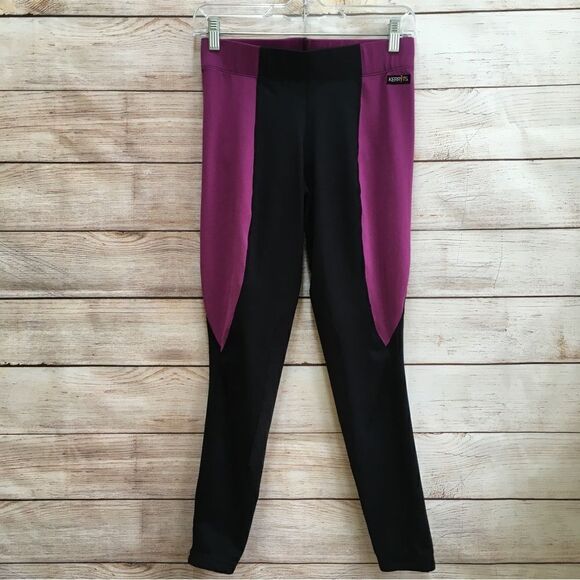 KERRITS‎ EQUESTRIAN RIDING PANTS IN BLACK AND PURPLE - Picture 1 of 8